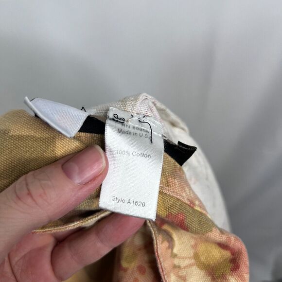 Alexis & Avery 100% Cotton Lightweight Tan Floral Print Cottage Core Jacket LG - Picture 10 of 11